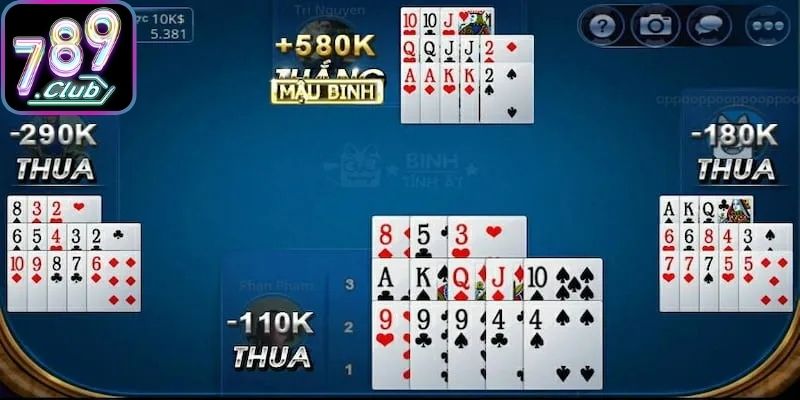 Mậu binh 789Club là game có tính giải trí cao