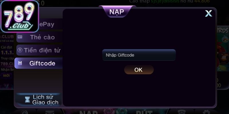 Kích hoạt qua Giftcode