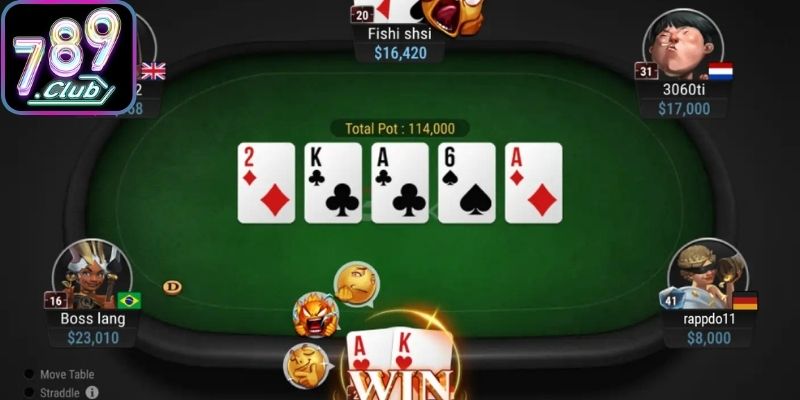 Không gian đấu trí hoàng gia tại poker 789Club