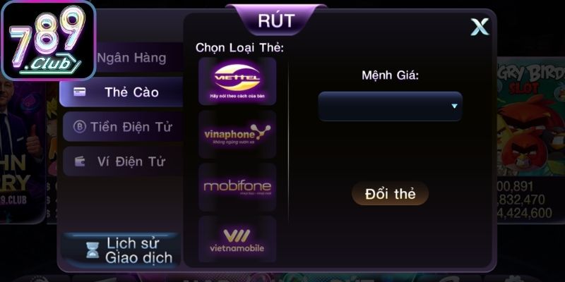 Giao dịch qua thẻ cào